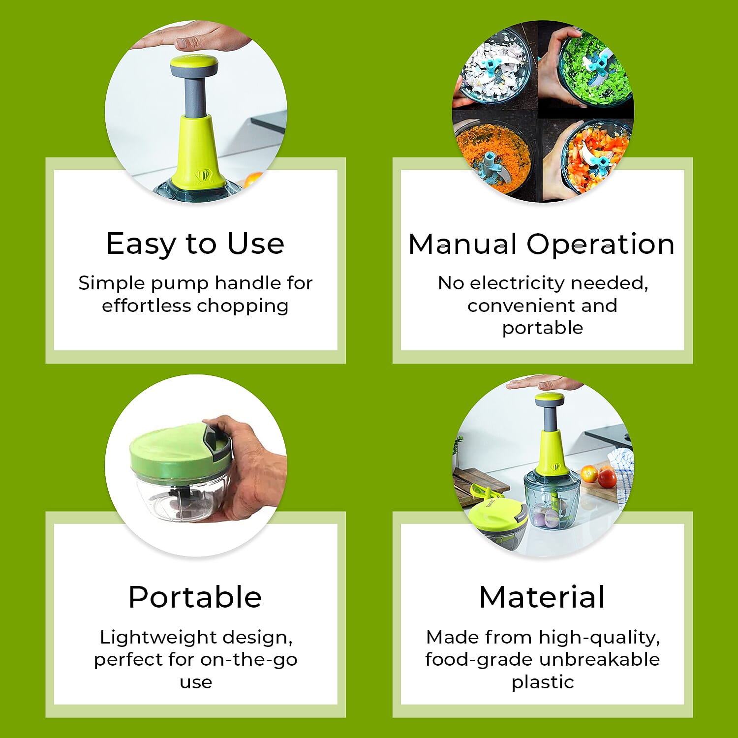 Chop it! Blend it! (Size 13x13x22 cm) - Green & Green