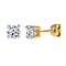 Luxuriant Diamond 0.5 Ct. Lab Grown Diamond Solitaire Stud Earrings in 9K Yellow Gold, SGL Certified