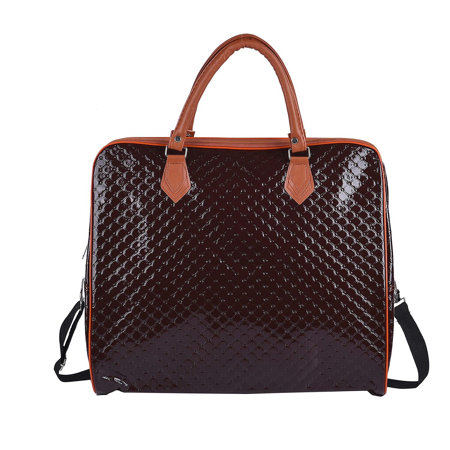 Travel Bag with Shoulder Strap (Size 43x38x20 Cm) - Brown