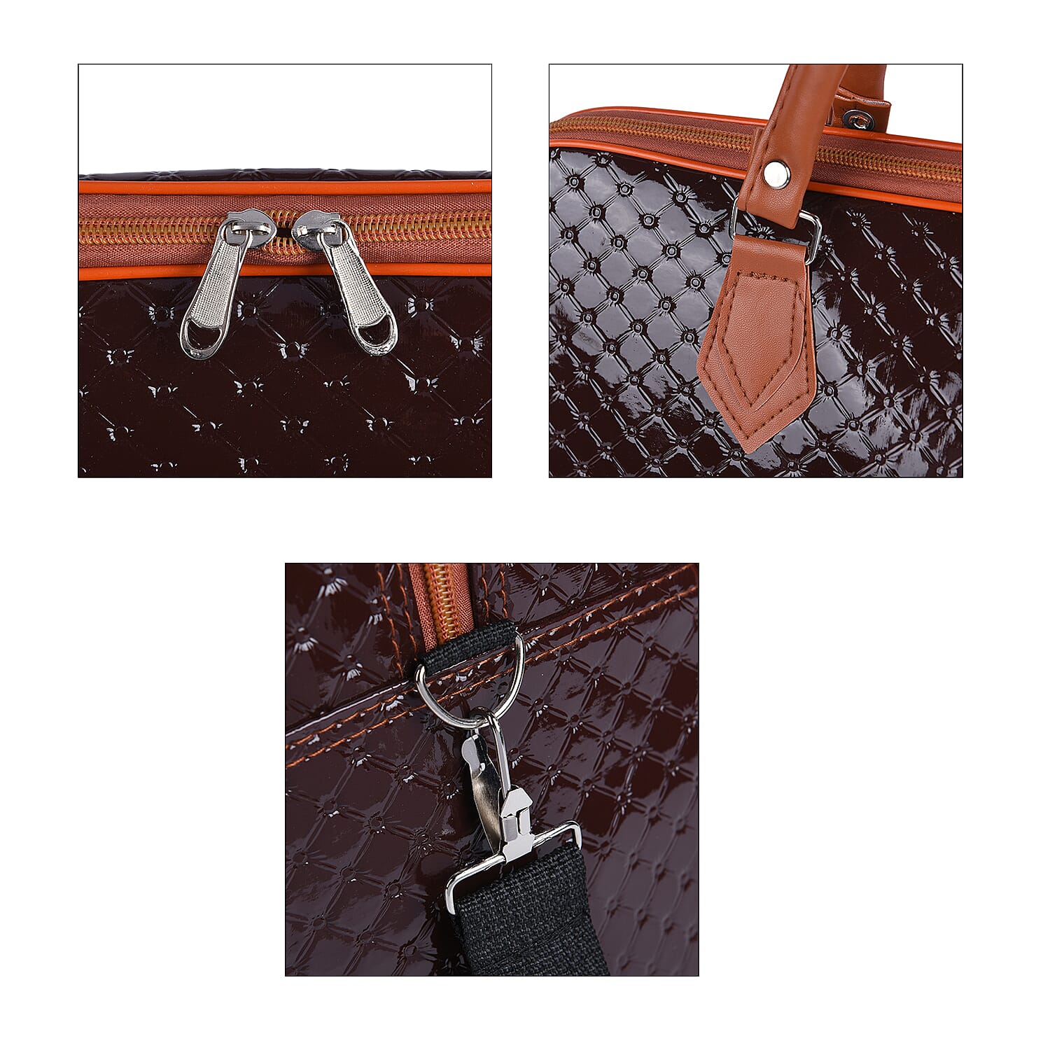 Travel Bag with Shoulder Strap (Size 43x38x20 Cm) - Brown