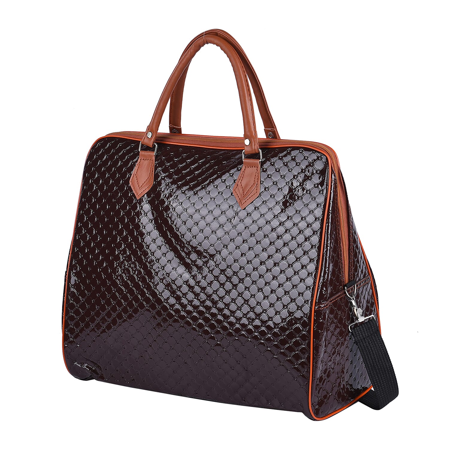 Travel Bag with Shoulder Strap (Size 43x38x20 Cm) - Brown