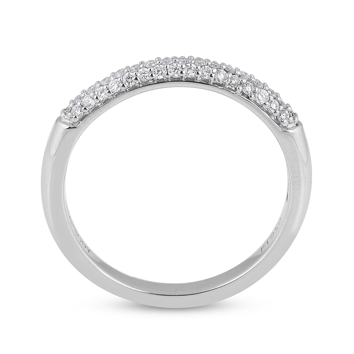 Doorbuster - RHAPSODY 950 Platinum IGI Certified Diamond (VS- E-F) Ring 0.25 Ct.