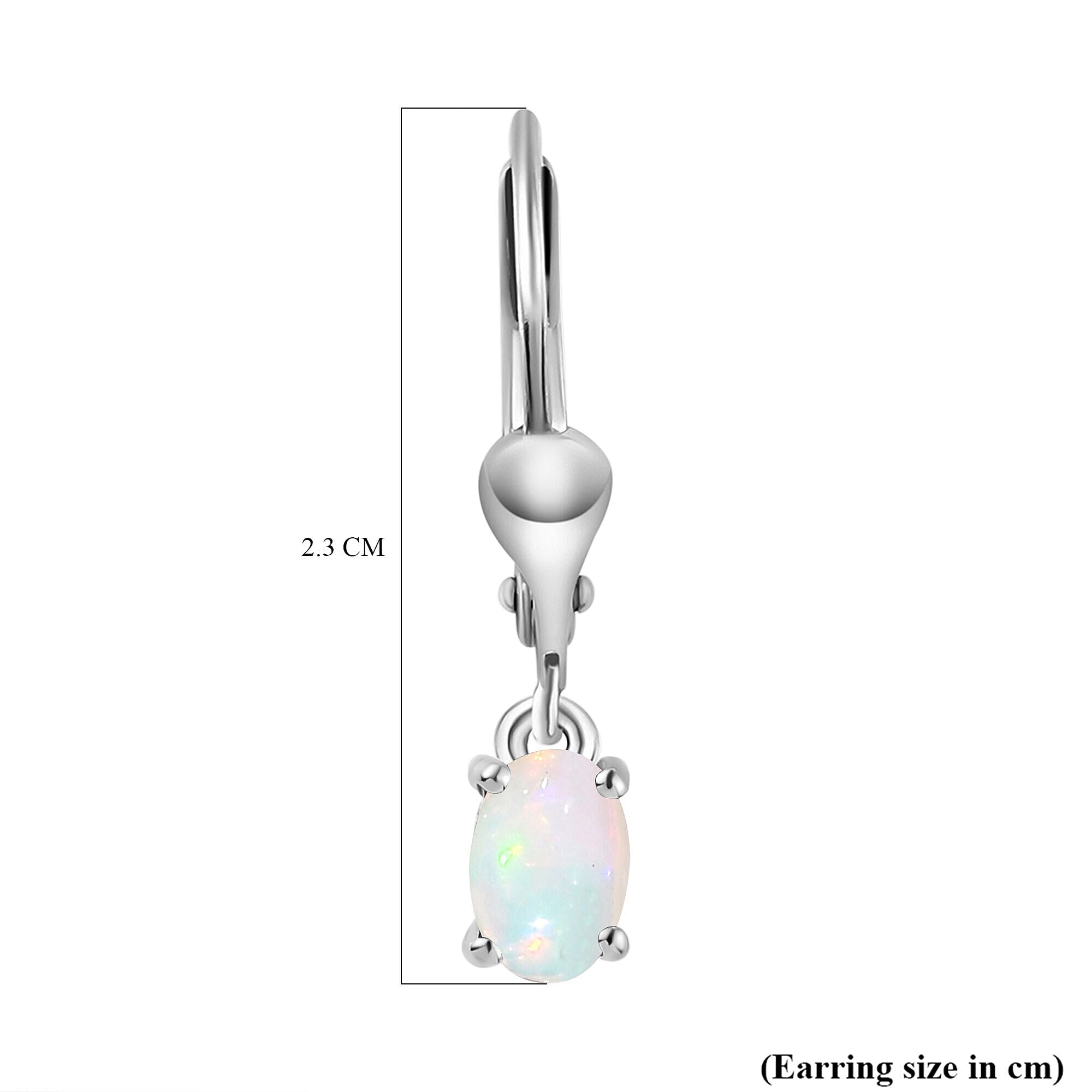 Ethiopian Welo Opal Lever Back Earrings in Platinum Overlay Sterling Silver Ethiopian Welo Opal Lever Back Earrings in Platinum Overlay Sterling Silver