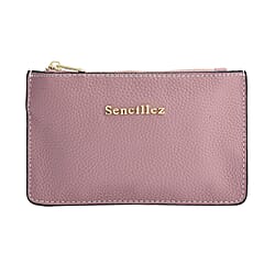 SENCILLEZ  Genuine Leather RFID Protected Wallet with Zipper Closure - Blue