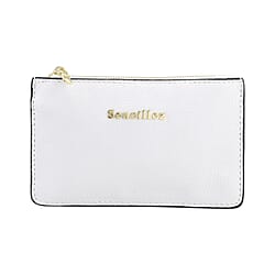 SENCILLEZ  Genuine Leather RFID Protected Wallet with Zipper Closure - Blue