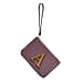 100% Genuine Leather Alphabet A RFID Protected Wallet with Engraved Message on Back Side (Size 18x12 Cm) - Purple