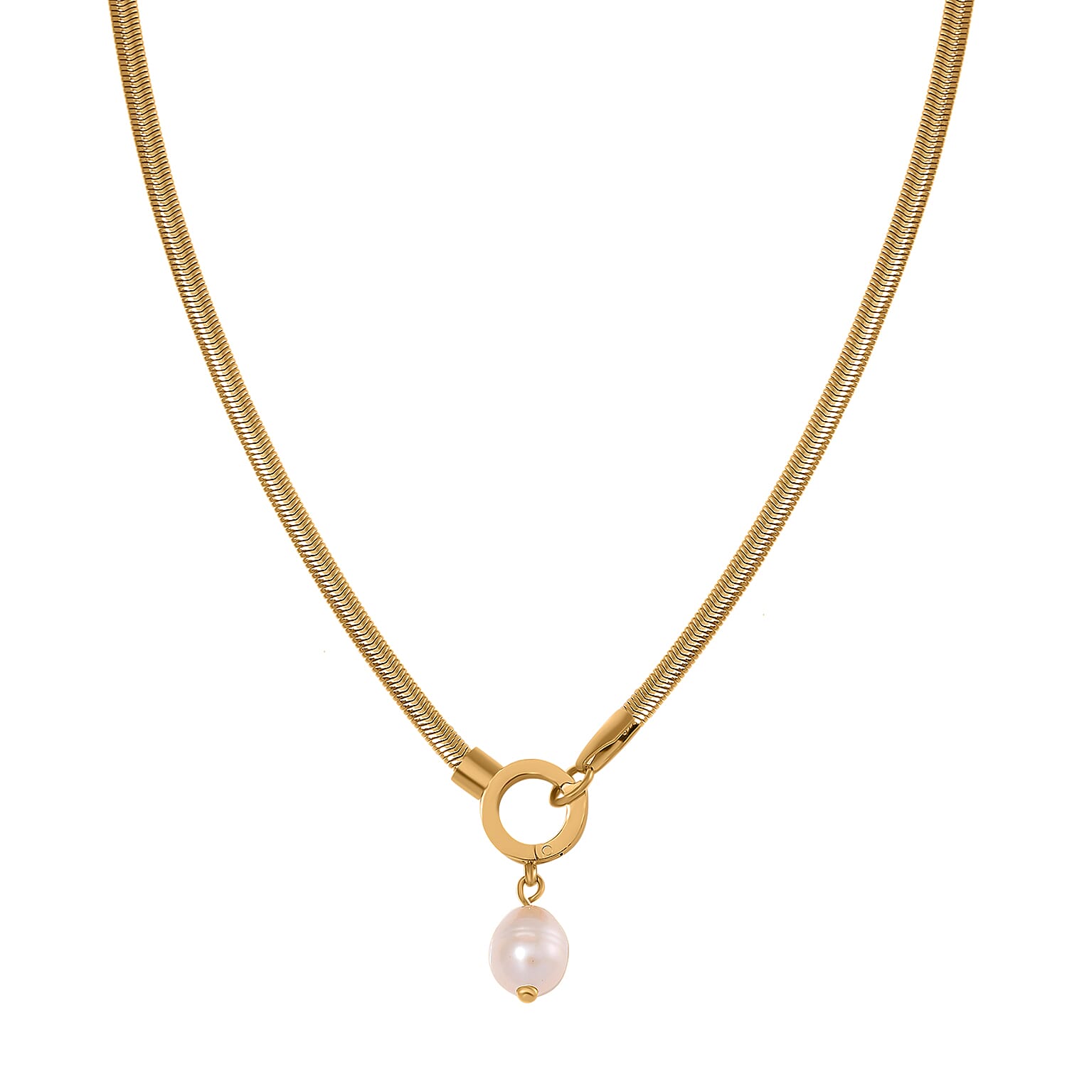 Freshwater Pearl Necklace (Size - 20) - Yellow