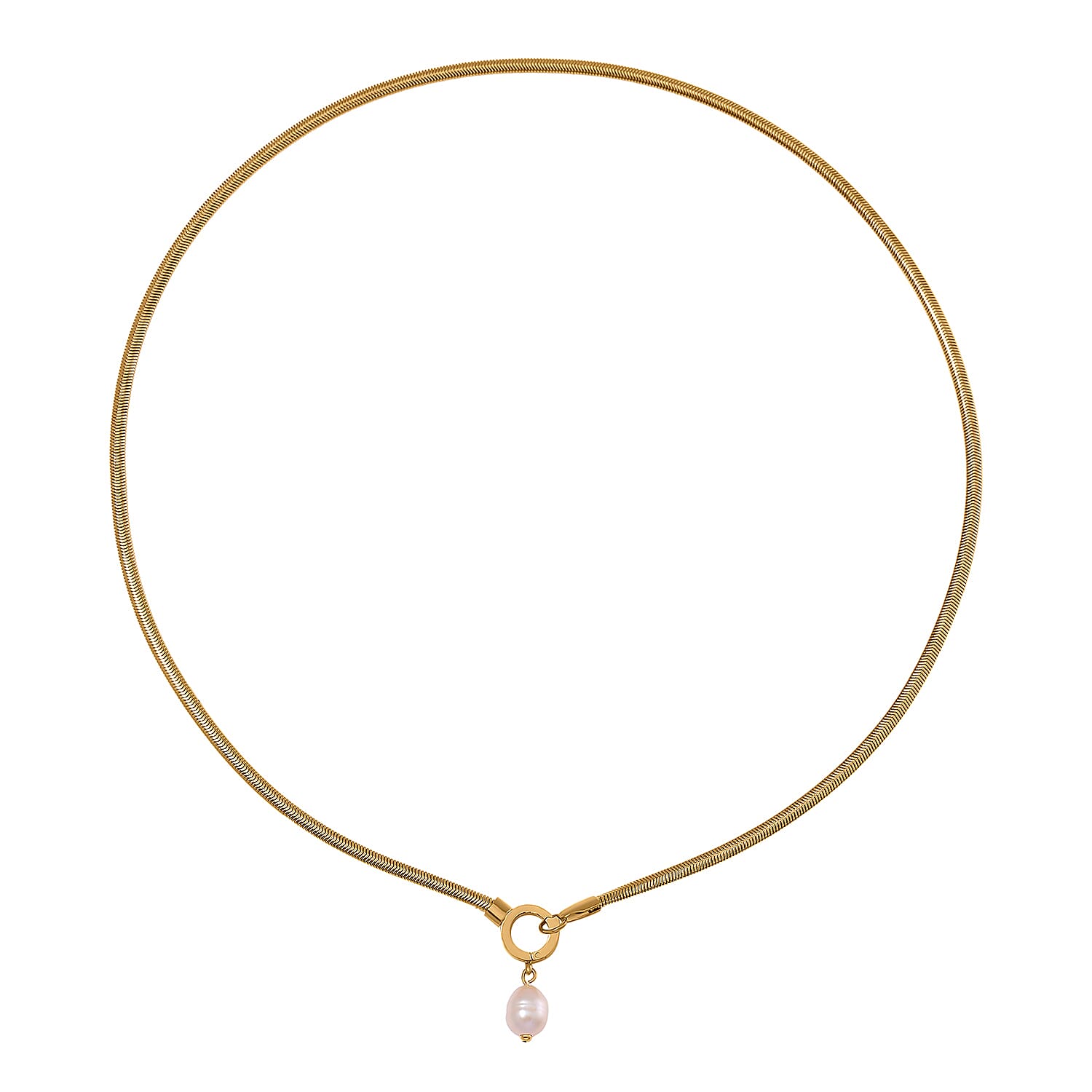 Freshwater Pearl Necklace (Size - 20) - Yellow