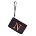 Genuine Leather Alphabet A RFID Protected Wallet with Engraved Message on Back Side - Purple