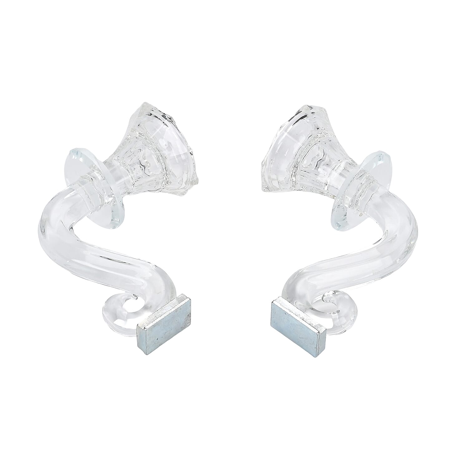 3 Arm Cone Shaped Candle Holder - Transparent 3 Arm Cone Shaped Candle Holder - Transparent