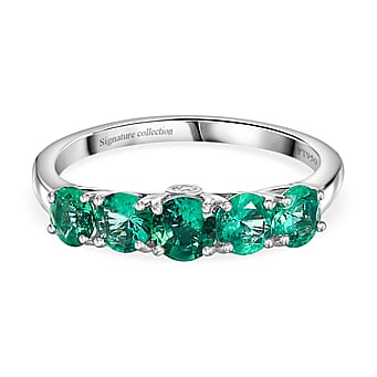 https://tjcuk.sirv.com/Products/78/3/7838874/950-Platinum-AAAA-Zambian-Emerald-White-Diamond-EF-VS2-5-Stone-Ring-1-_7838874.jpg?w=342&h=342