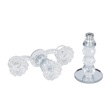 Decorative Glass 3 Arm Candle Holder