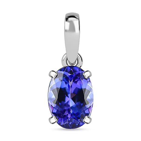 RHAPSODY 950 Platinum AAAA Tanzanite Solitaire Pendant 1.00 Ct.