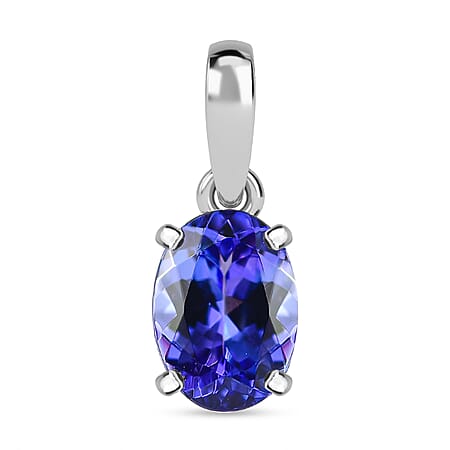 RHAPSODY 950 Platinum AAAA Tanzanite Solitaire Pendant 1.00 Ct. RHAPSODY 950 Platinum AAAA Tanzanite Solitaire Pendant 1.00 Ct.