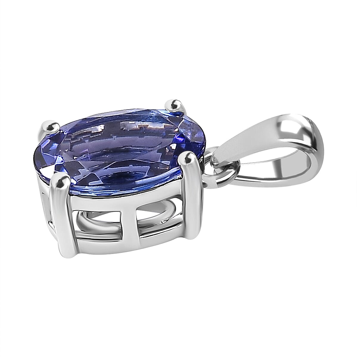 RHAPSODY 950 Platinum AAAA Tanzanite Solitaire Pendant 1.00 Ct.