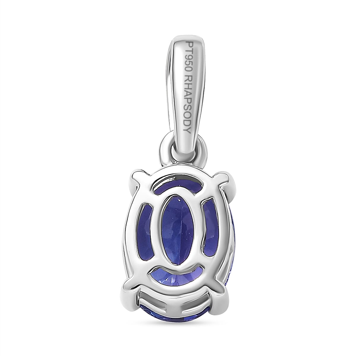 RHAPSODY 950 Platinum AAAA Tanzanite Solitaire Pendant 1.00 Ct.