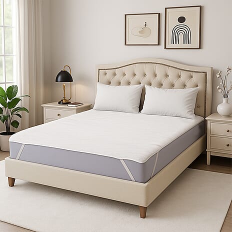 Memory Topper with Bamboo Fiber Cover (Size Double, 190x135cm) - White