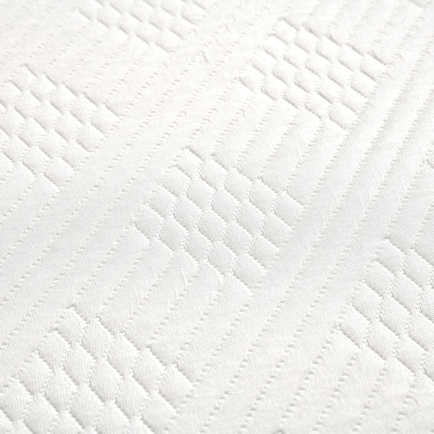 Memory Topper with Bamboo Fiber Cover (Size Double, 190x135cm) - White