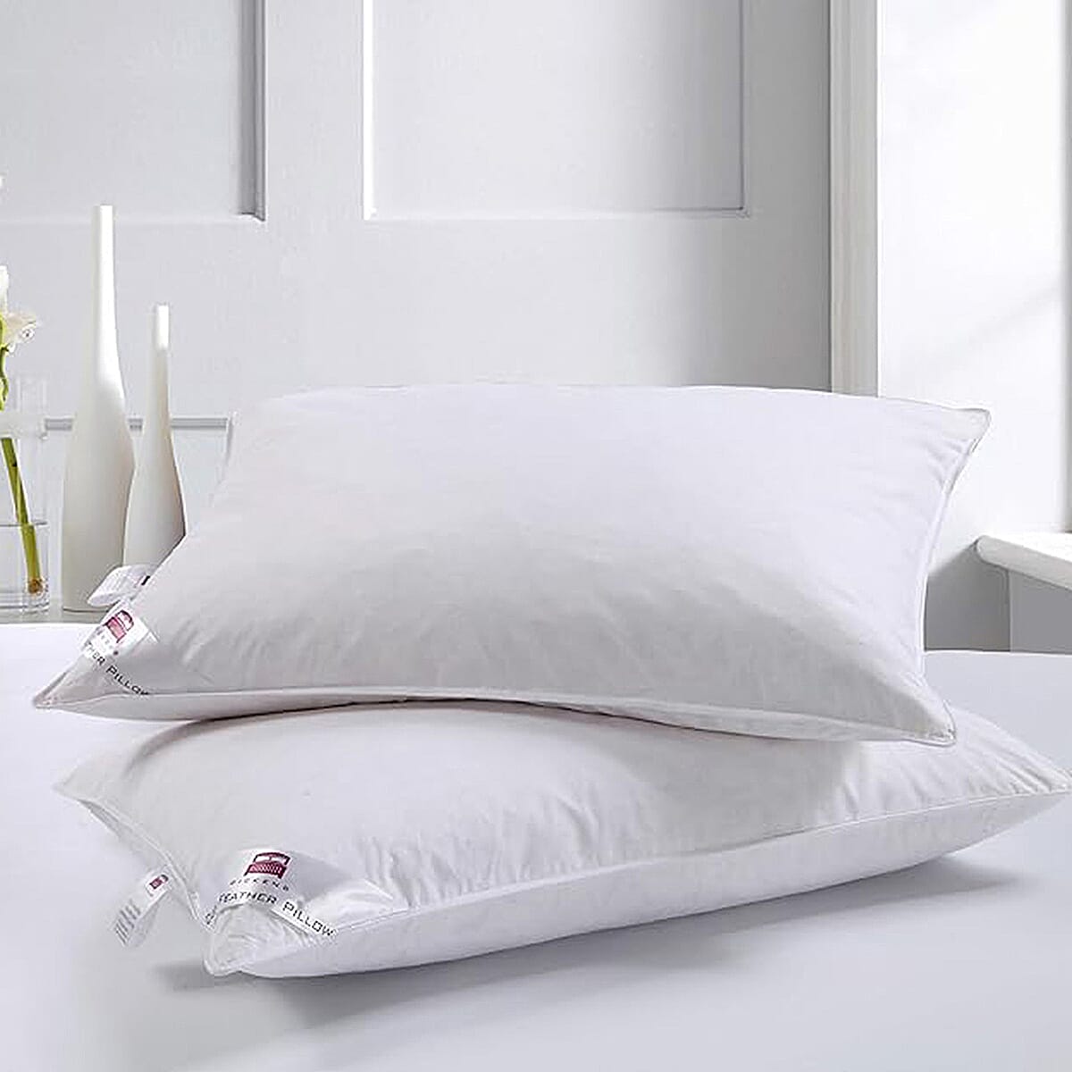 Pack of 2 DUCK Feather & Down Pillow -White