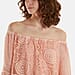  WILDFLOWER Bardot Cold Wash Floral Lace Blouse - Denim