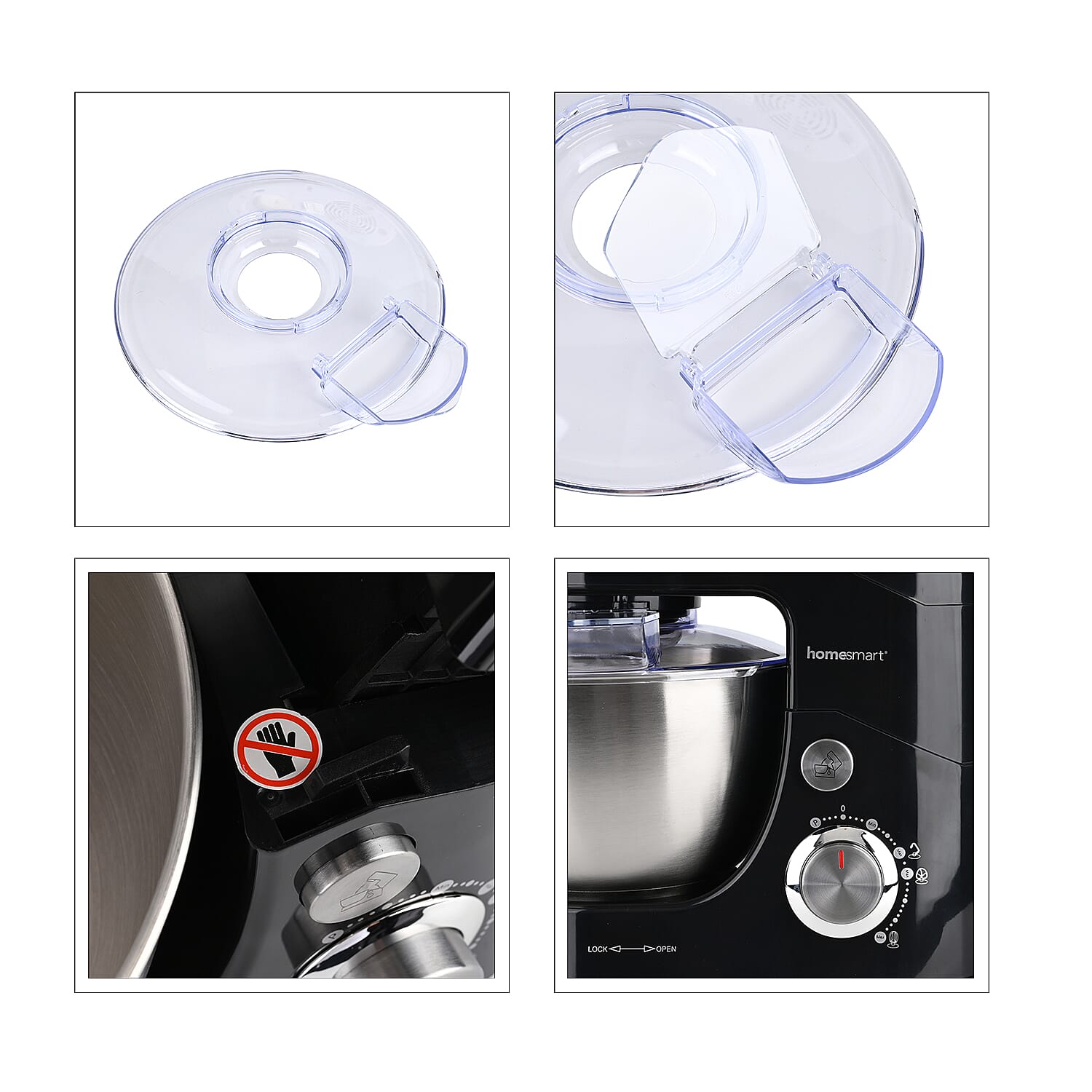 Multifunctional Electric Stand Mixer with 3 Attachments (Power 800W) - Black Multifunctional Electric Stand Mixer with 3 Attachments (Power 800W) - Black
