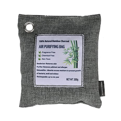Set of 5 - Bamboo Charcoal Air Purifier Bags (200gx5) - Grey