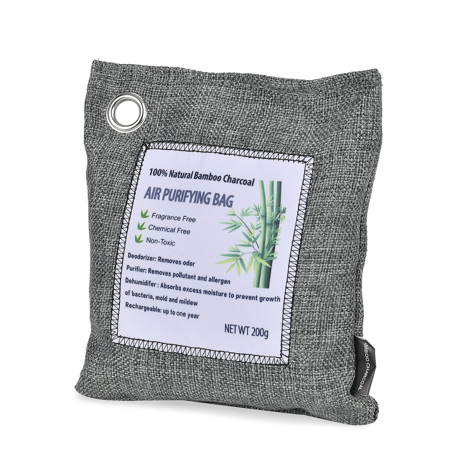 Set of 5 - Bamboo Charcoal Air Purifier Bags (200gx5) - Grey