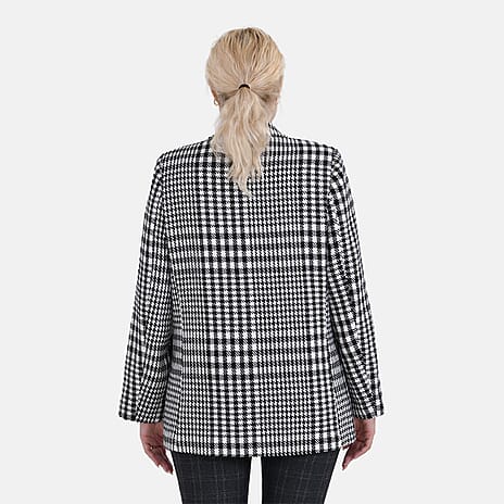 La Marey Houndstooth Blazer (Size L) - Black