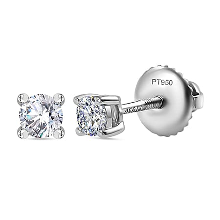 RHAPSODY 950 Platinum Stud Earring with IGI Certified VS/E-F Diamond 0.25 Ct.