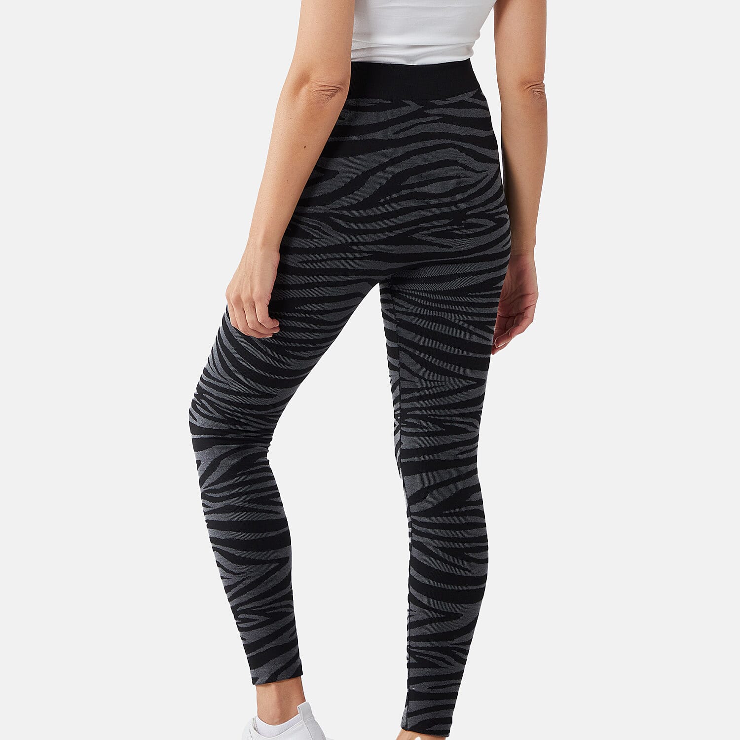 Zebra Pattern Fleece Lind Leggings Zebra Pattern Fleece Lind Leggings