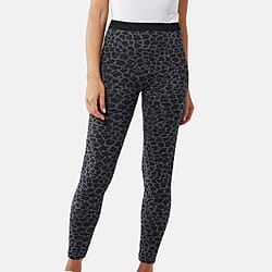 Zebra Pattern Fleece Lind Leggings 