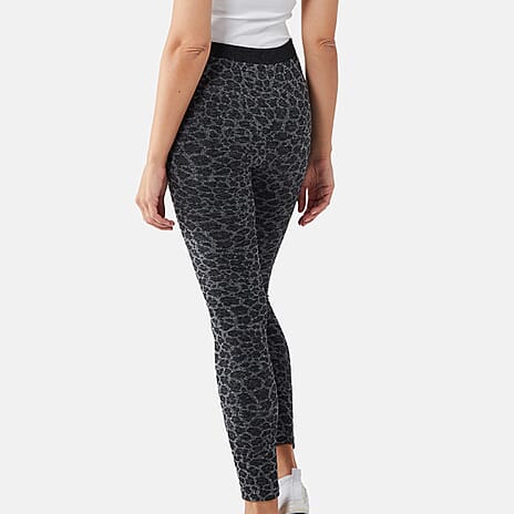 Polyester Leopard Bottom and Legging (Size 8 to 10) - Black