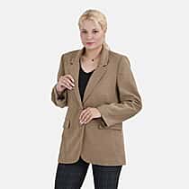 La Marey Solid Suit Blazer (Size 8 to 10) - Brown