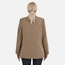 La Marey Solid Suit Blazer (Size 8 to 10) - Brown