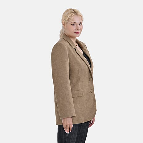 La Marey Relaxed Blazer (Size L) - Brown