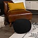 Knitted Foot Stool  Pouffe - Black
