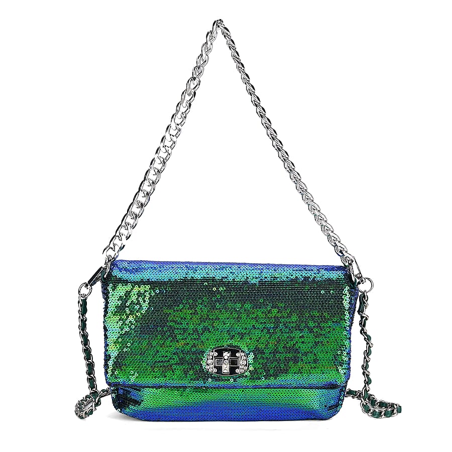PU Sequin Crossbody Bag