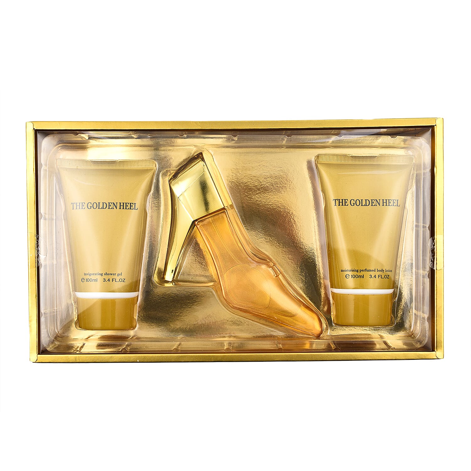 The Gold Heel Pour Femme 3 Pcs Gift Set (Includes 50ml EDP, 100ml Shower Gel, 100ml Body Lotion)