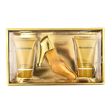 The Gold Heel Pour Femme 3 Pcs Gift Set (Includes 50ml EDP, 100ml Shower Gel, 100ml Body Lotion)