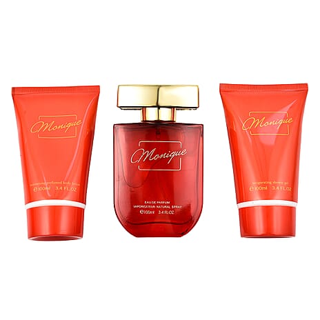 The Monique Pour Femme 3 Piece Gift Set (Inc. 100ml EDP, 100ml Shower Gel - 100ml Body Lotion)