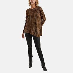 Asymmetric Batwing Lurex Top