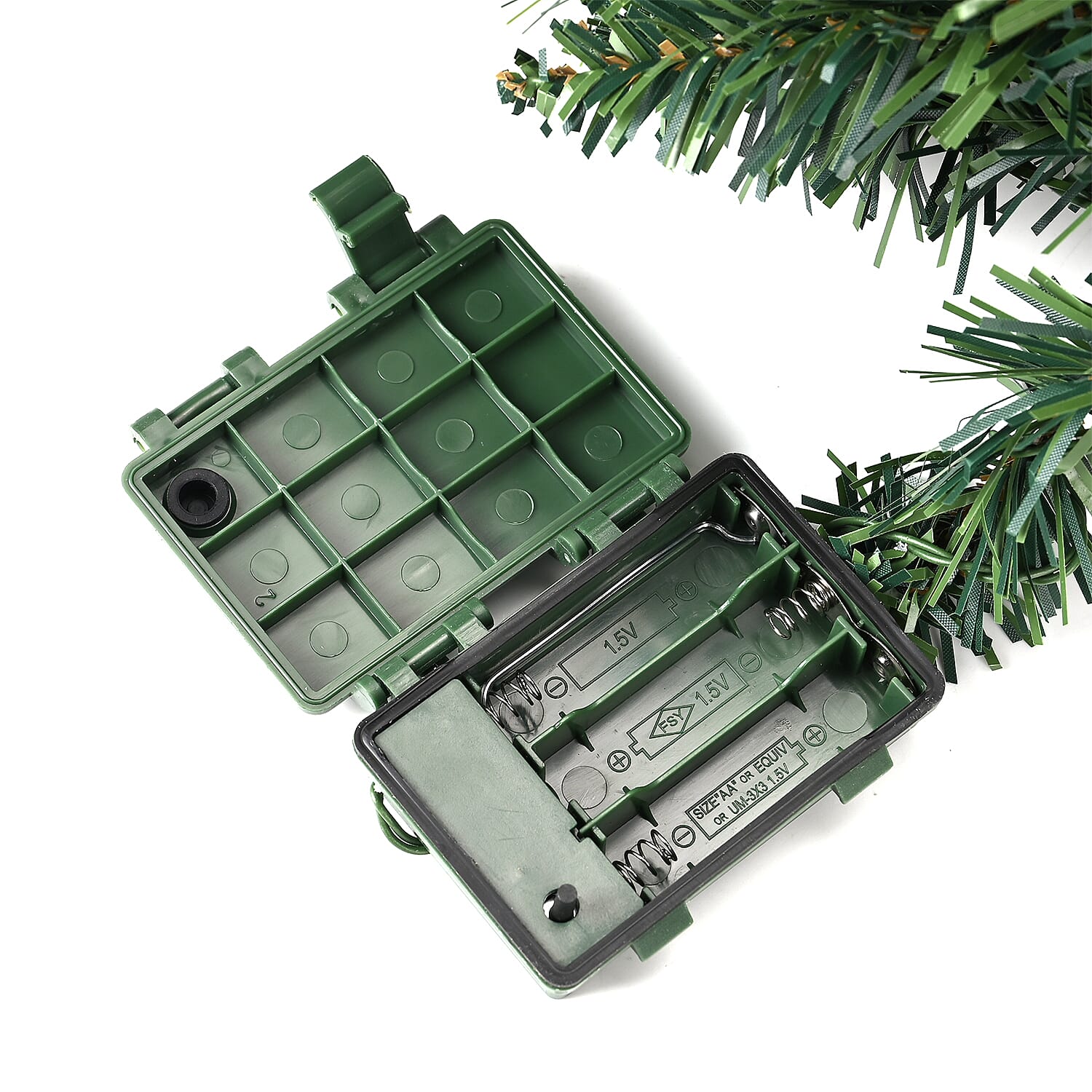 LED Christmas Tree With 35 Warm LED Lights, Red Berries & Pot