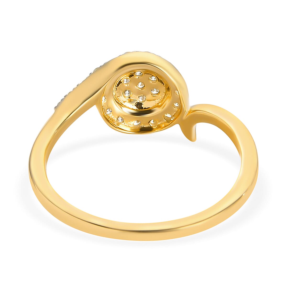 RACHEL GALLEY Embrace Collection - 9K Yellow Gold SGL Certified Diamond (I1-G-H) Ring 0.20 Ct
