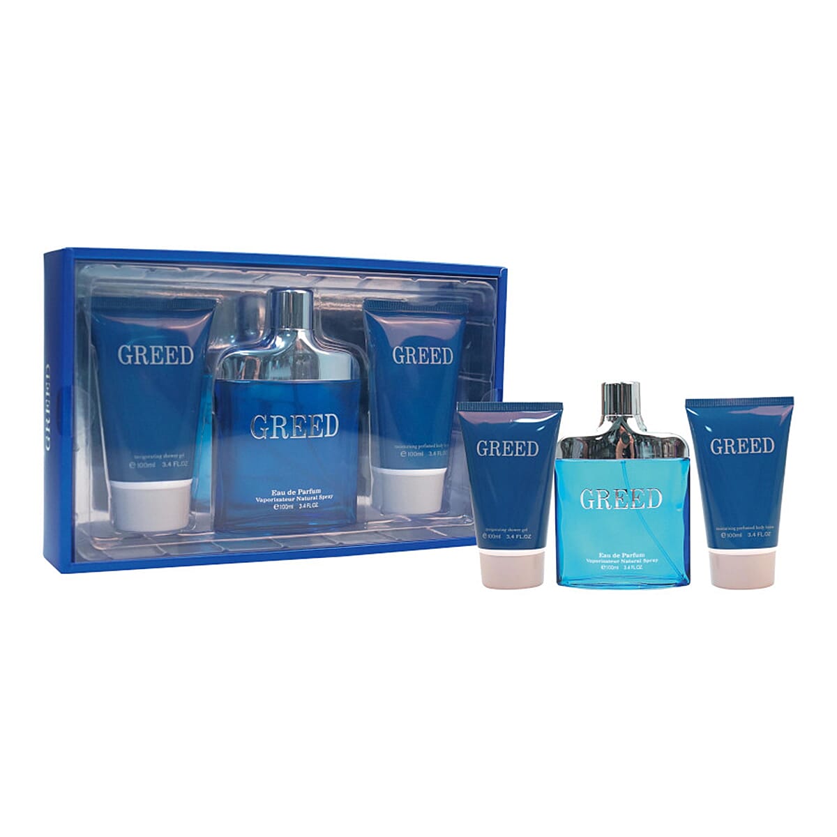 Greed Pour Homme 3 Piece Gift Set (Inc. 100ml EDP, 100ml Shower Gel & 100ml Body Lotion)