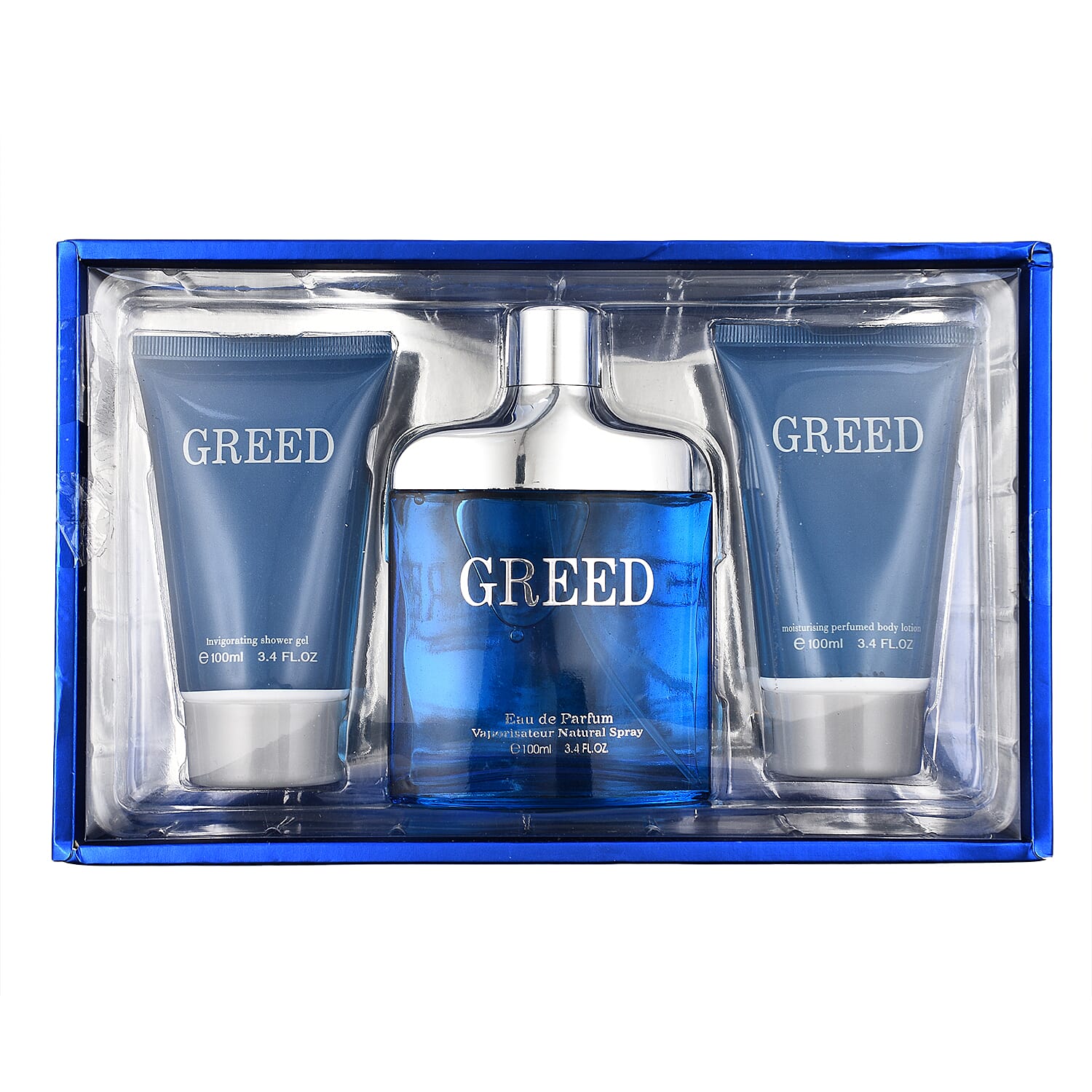 Greed Pour Homme 3 Piece Gift Set (Inc. 100ml EDP, 100ml Shower Gel & 100ml Body Lotion)