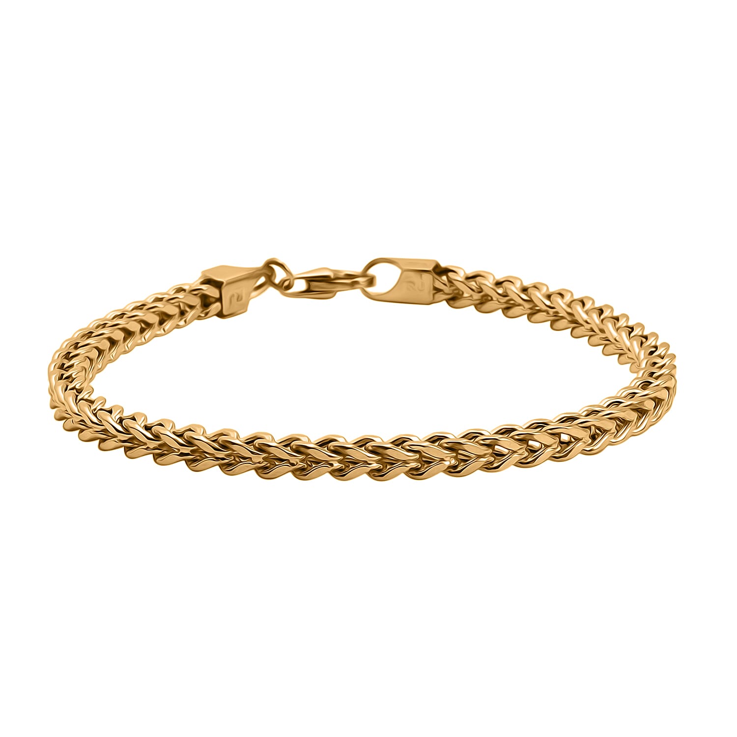 9K Yellow Gold Square Franco Bracelet (Size - 8.5), Gold Wt. 8.30 Gms