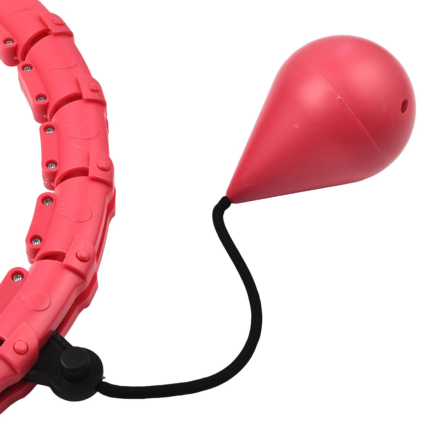 Weighted Smart Hula Ring Hoops with 360 Auto Rotation Massage - Pink