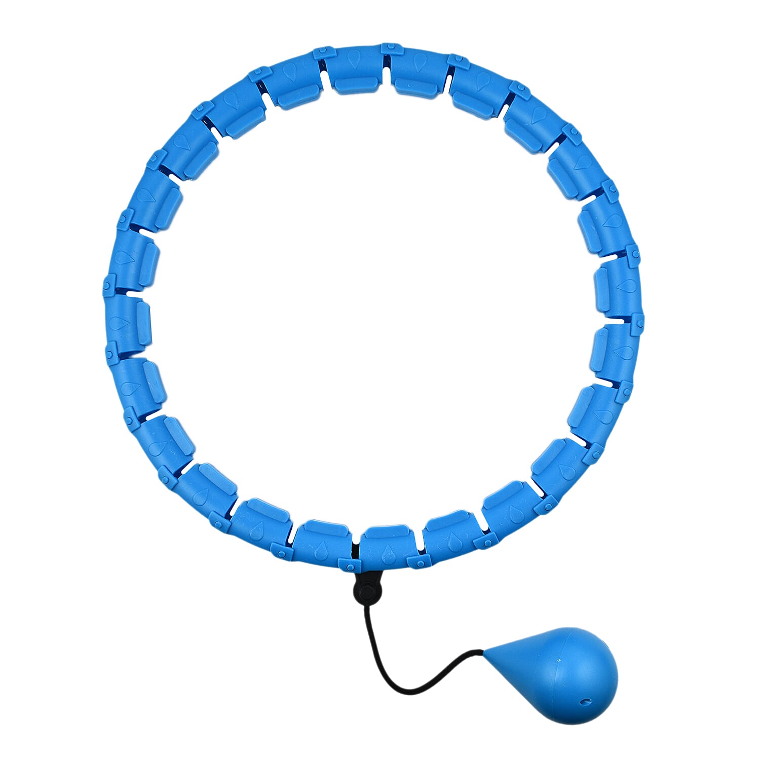 Adjustable Weighted Hula Hoop - Smooth 360 Rotation - Blue