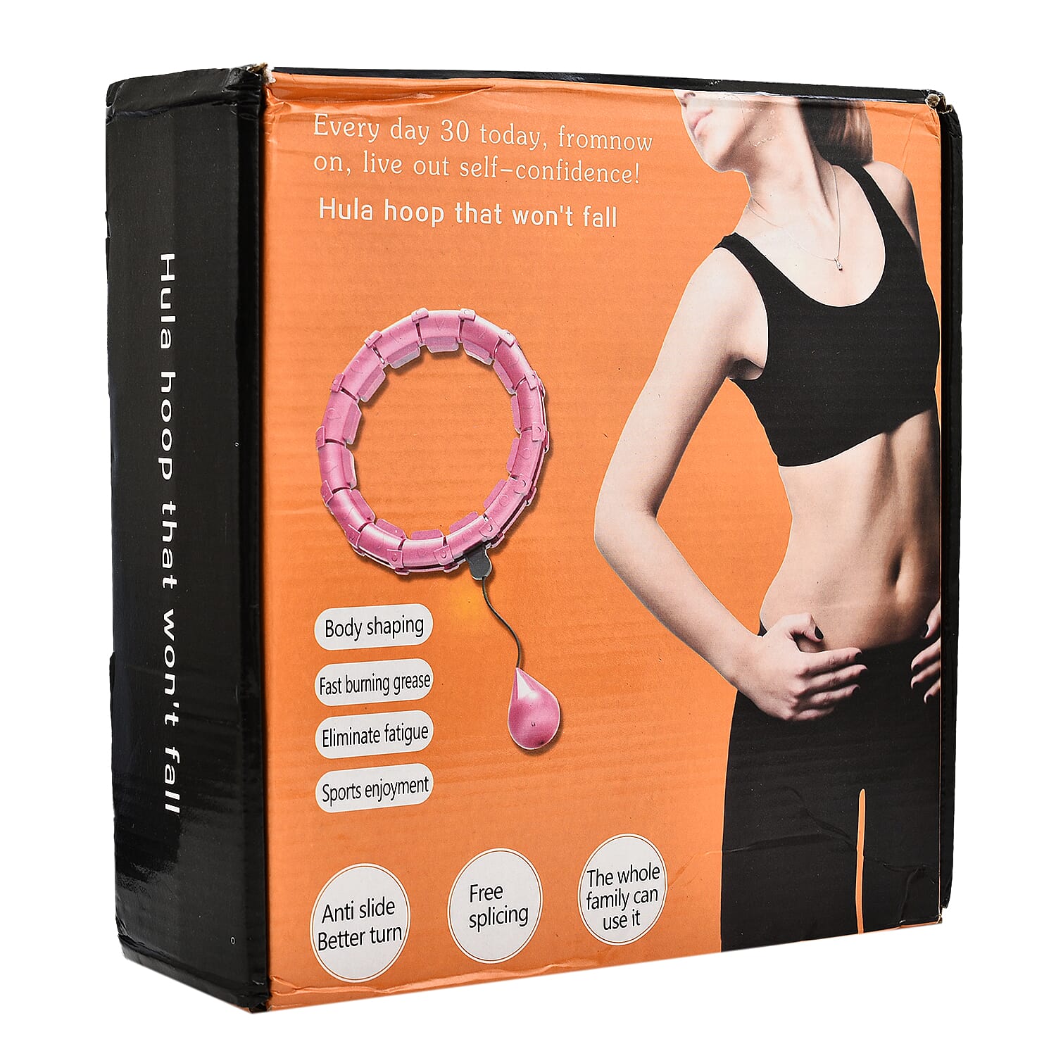 Adjustable Weighted Hula Hoop - Smooth 360 Rotation - Blue