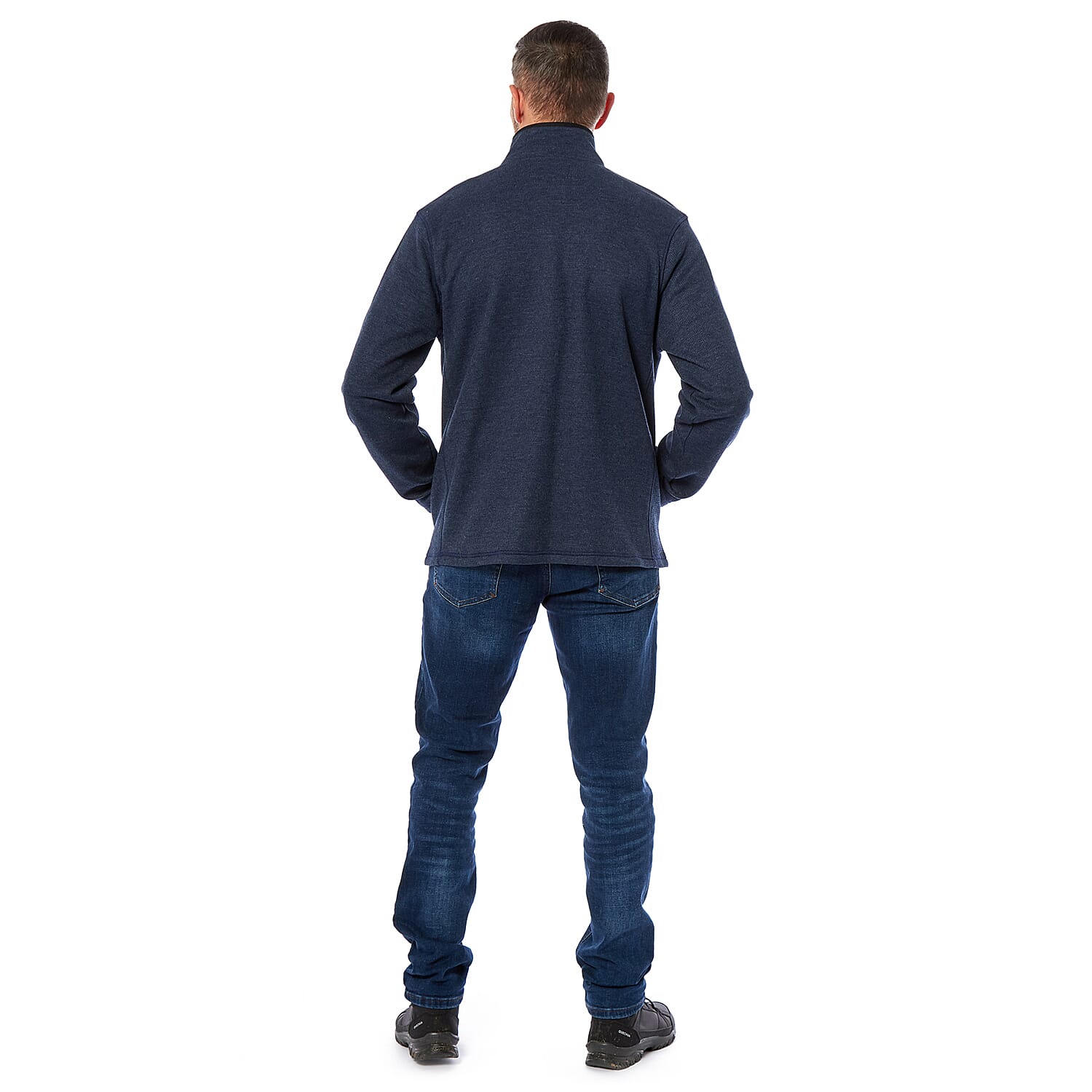 Mens Waffle Full Zip with Side Welt Pocket Mens Waffle Full Zip with Side Welt Pocket